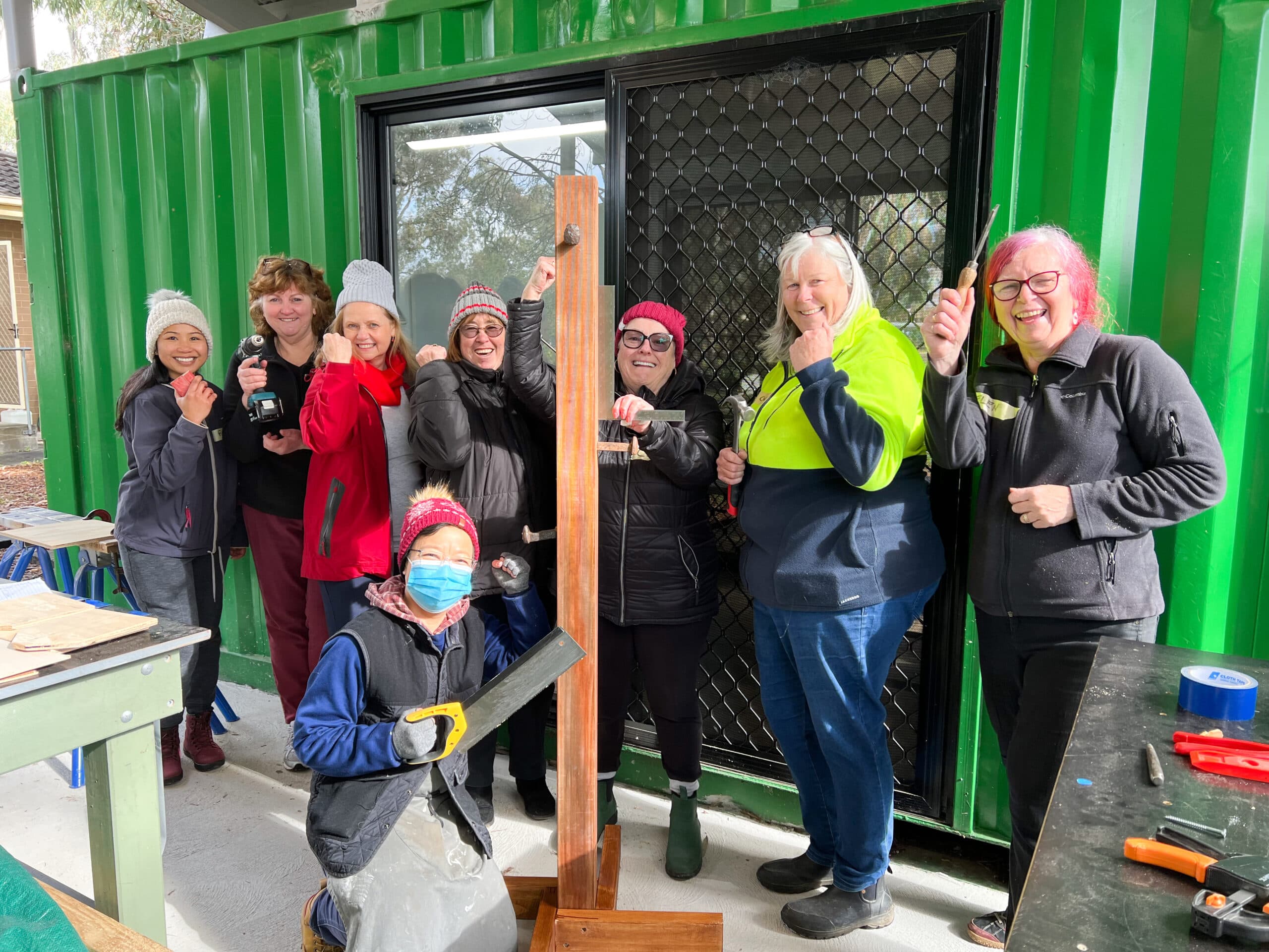 Photo_ woodworkers from Mernda Community House Women’s_ Shed