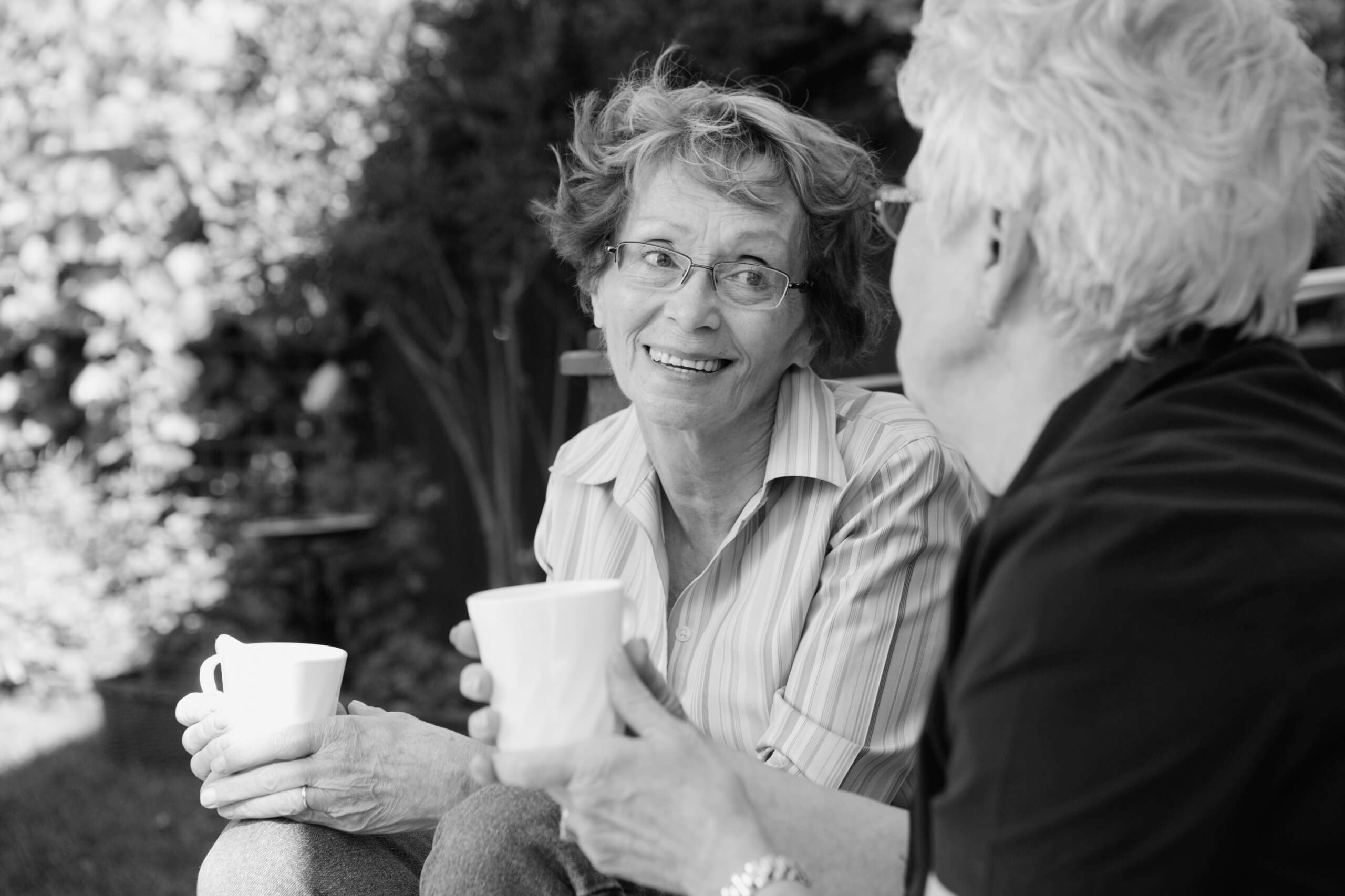 Senior Women Talking over Coffee